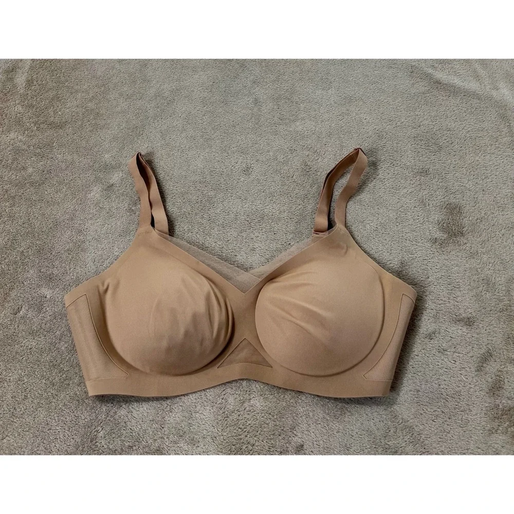 Honeylove Crossover Bra Sand Nude Wire-Free Support Size Small 34B/C LWBR0302V3